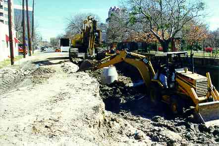 Storm sewer installation-Oak Grove at McKinney
